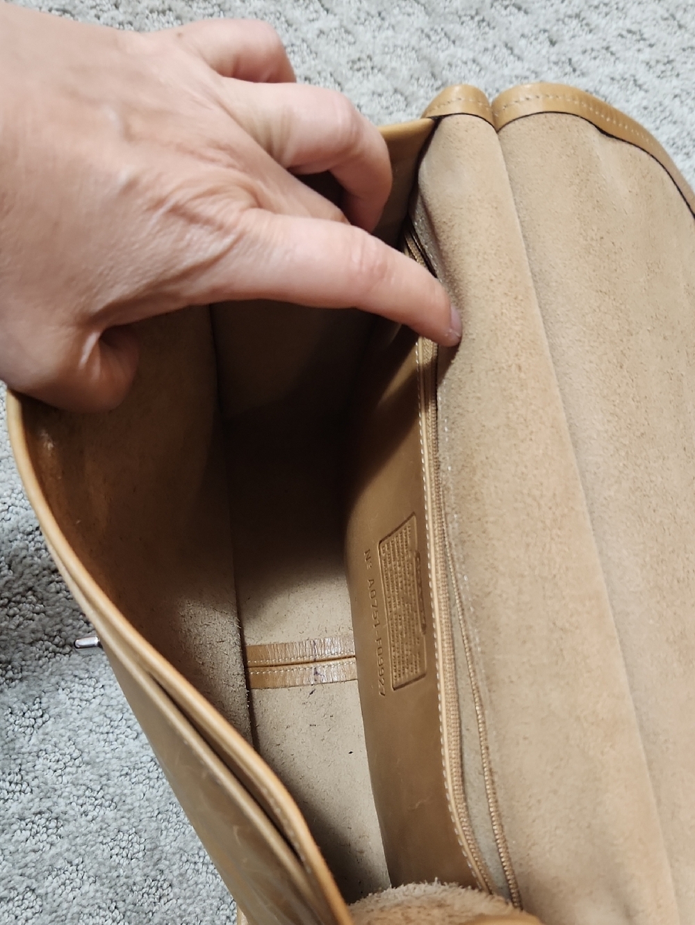 Coach Vintage Willis Bag Tan Leather Top Handle Satchel With Shoulder Strap - Picture 9 of 16